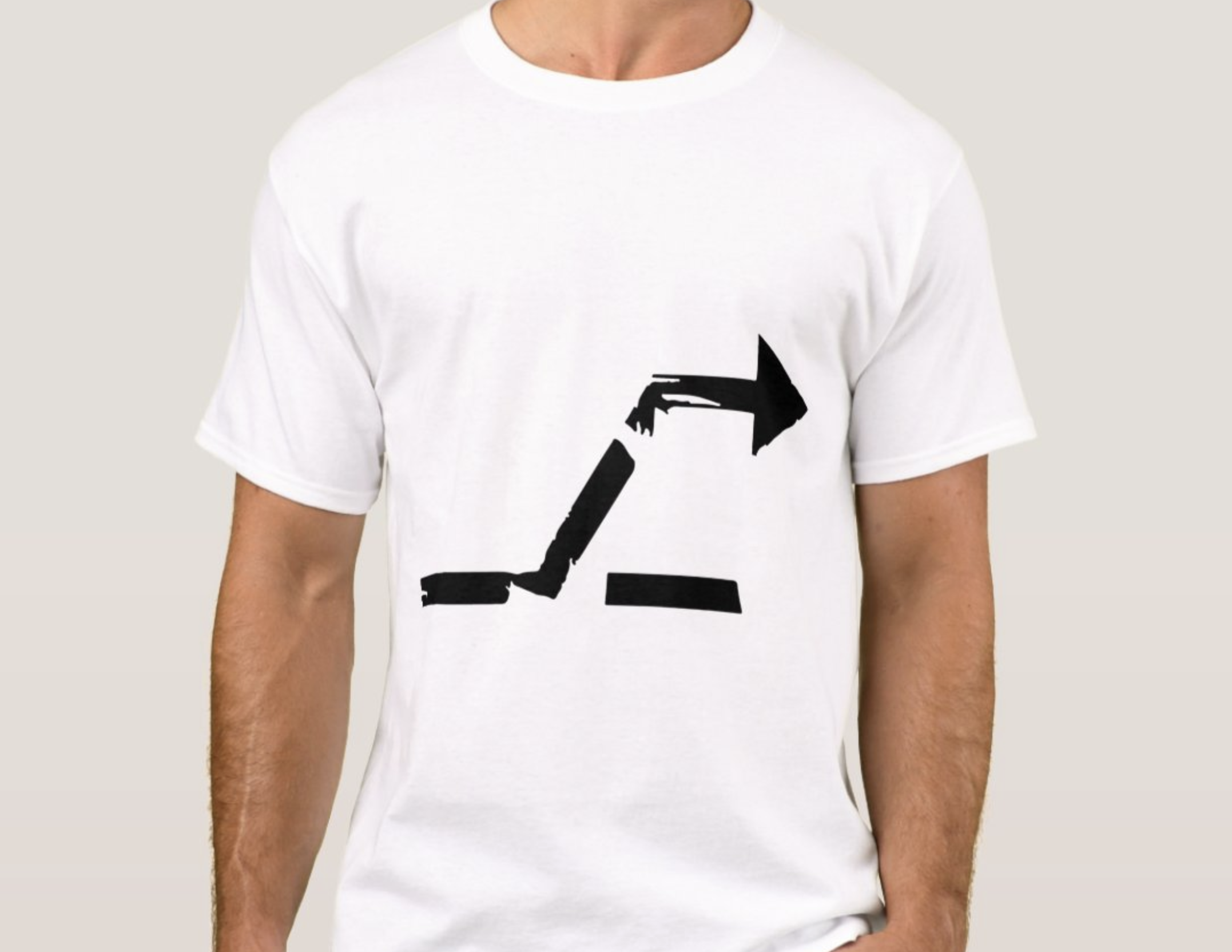 A shirt with an alt symbol printed on it